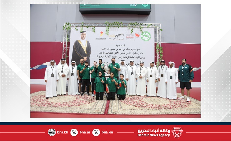 عيسى بن علي يشهد حفل ختام بطولة أندية غرب آسيا لكرة الطاولة للرجال والسيدات